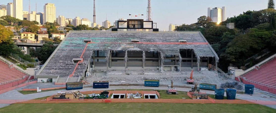 Estádio do Pacaembú – Demolição Manual e Mecanizada do Tobogã